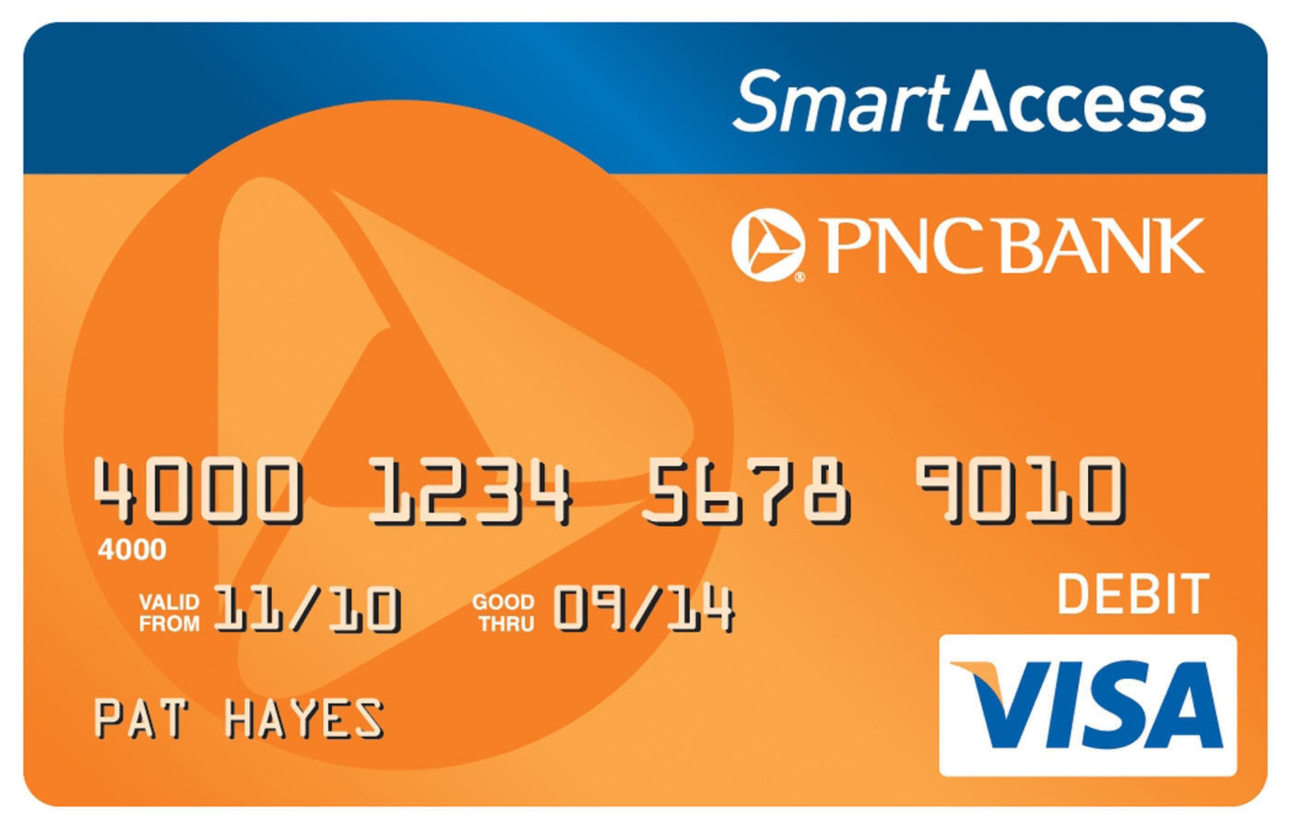 PNC prepaid card SmartAccess front design with Visa logo