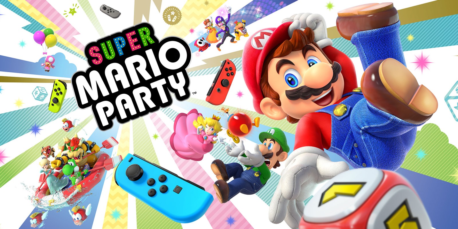 Mario Party characters moving on game board
