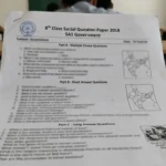 8th Class Social Question Paper 2018 SA1 Government